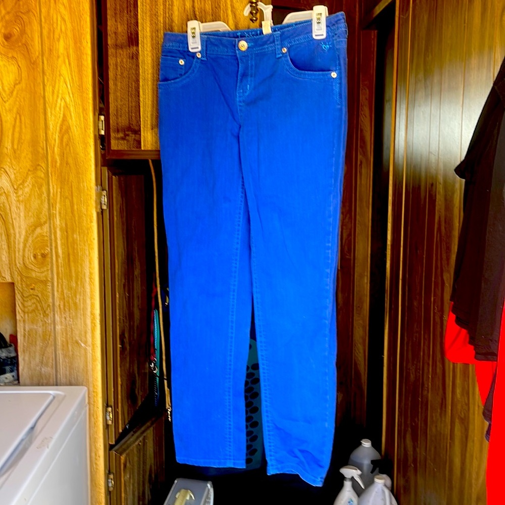 Girls royal blue jeans from Justice 16.5 plus size